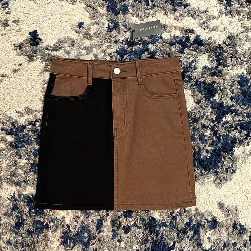 Brooklyn Karma color block mini skirt- small